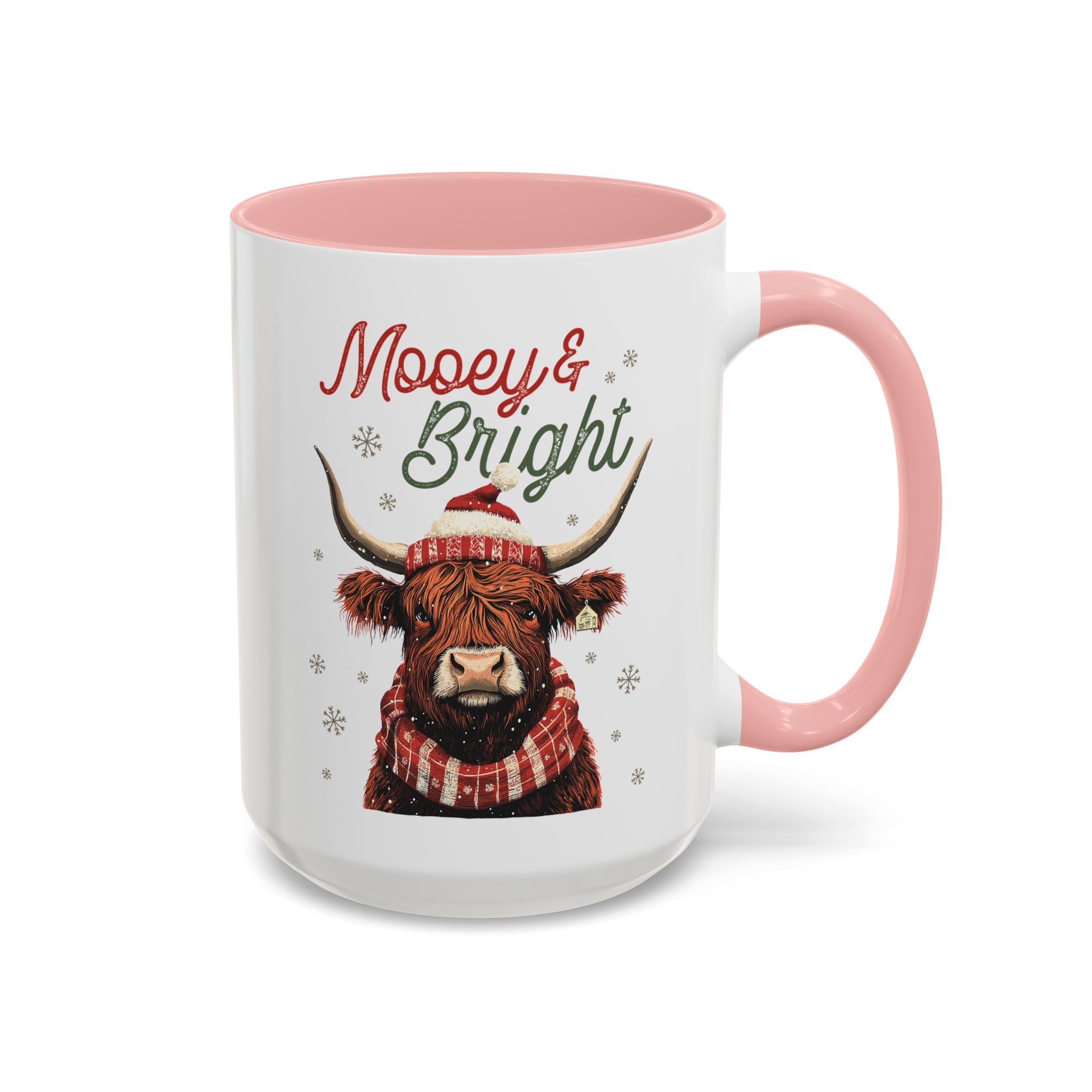 Mooey and Bright, Christmas Farm Highland Cow Mug-Mug-Wild Pour