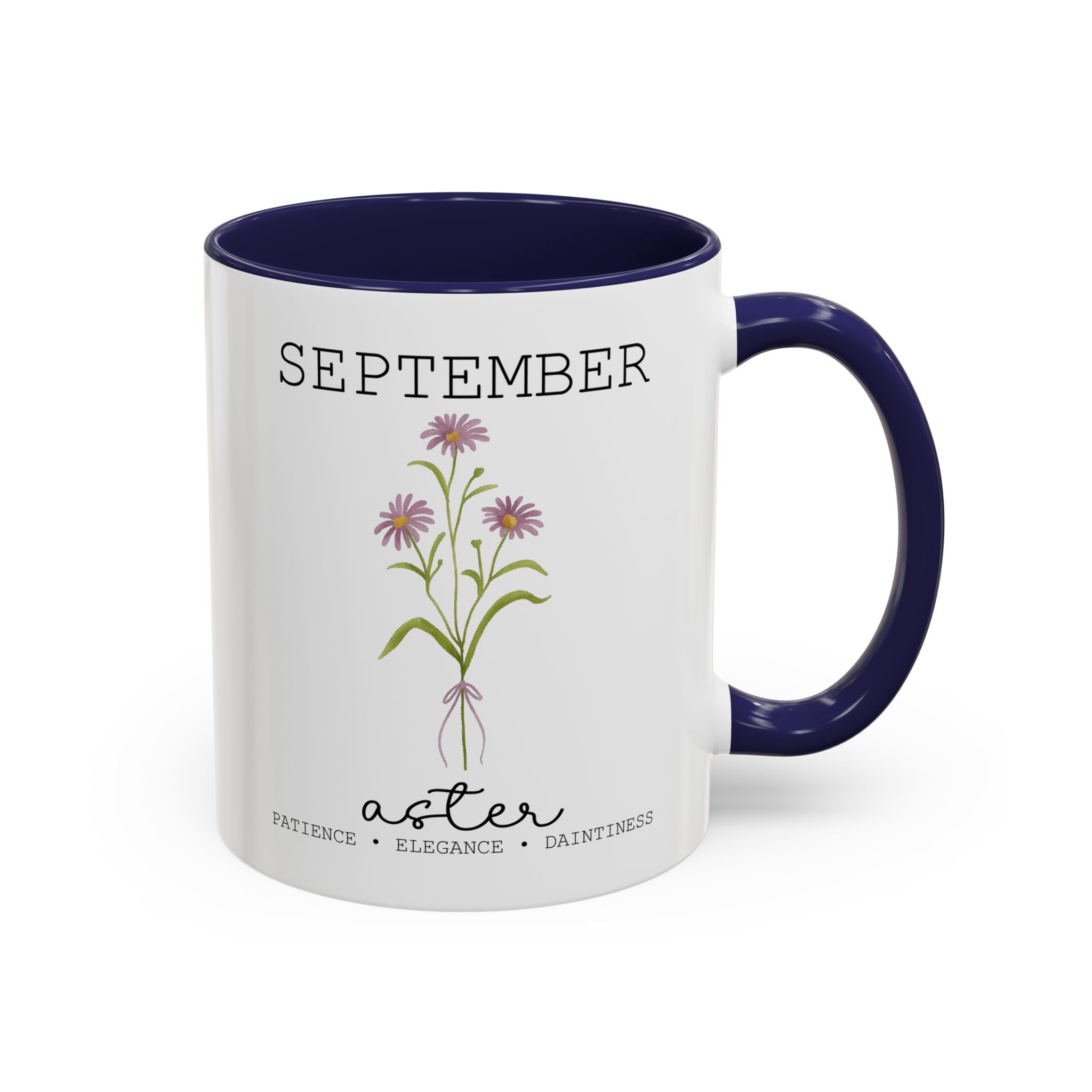 September Aster, Virtues Birth Month Mug-Mug-Wild Pour