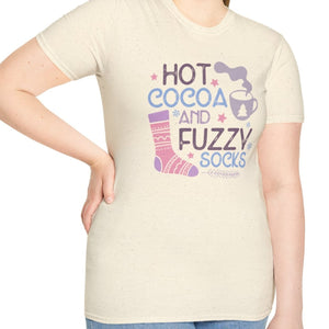 Hot Cocoa and Fuzzy Socks Tee-Adult Tees-Wild Pour