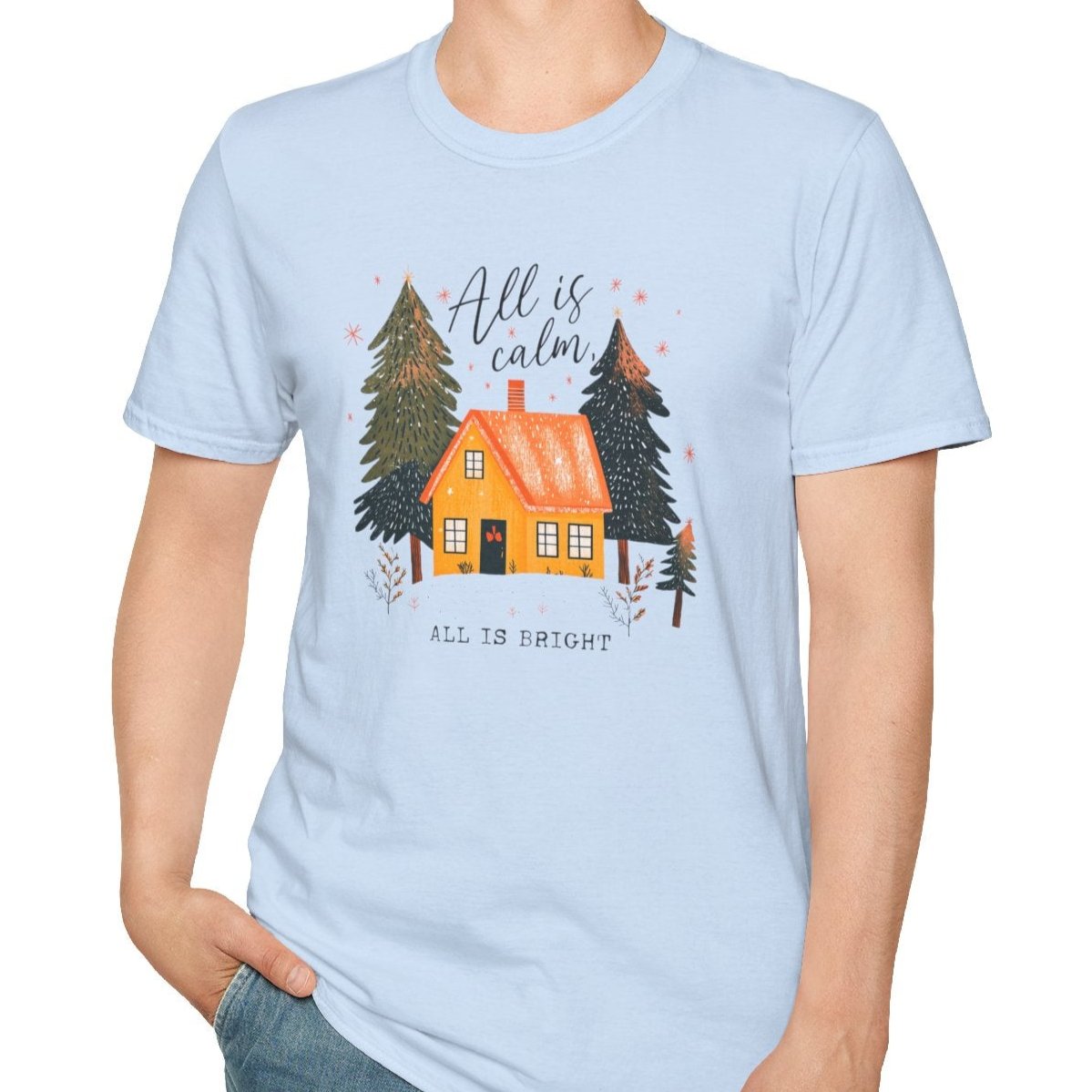 All is Calm, All is Bright Tee-Adult Tees-Wild Pour