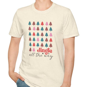 Jingle All the Way, Christmas Trees Tee-Adult Tees-Wild Pour