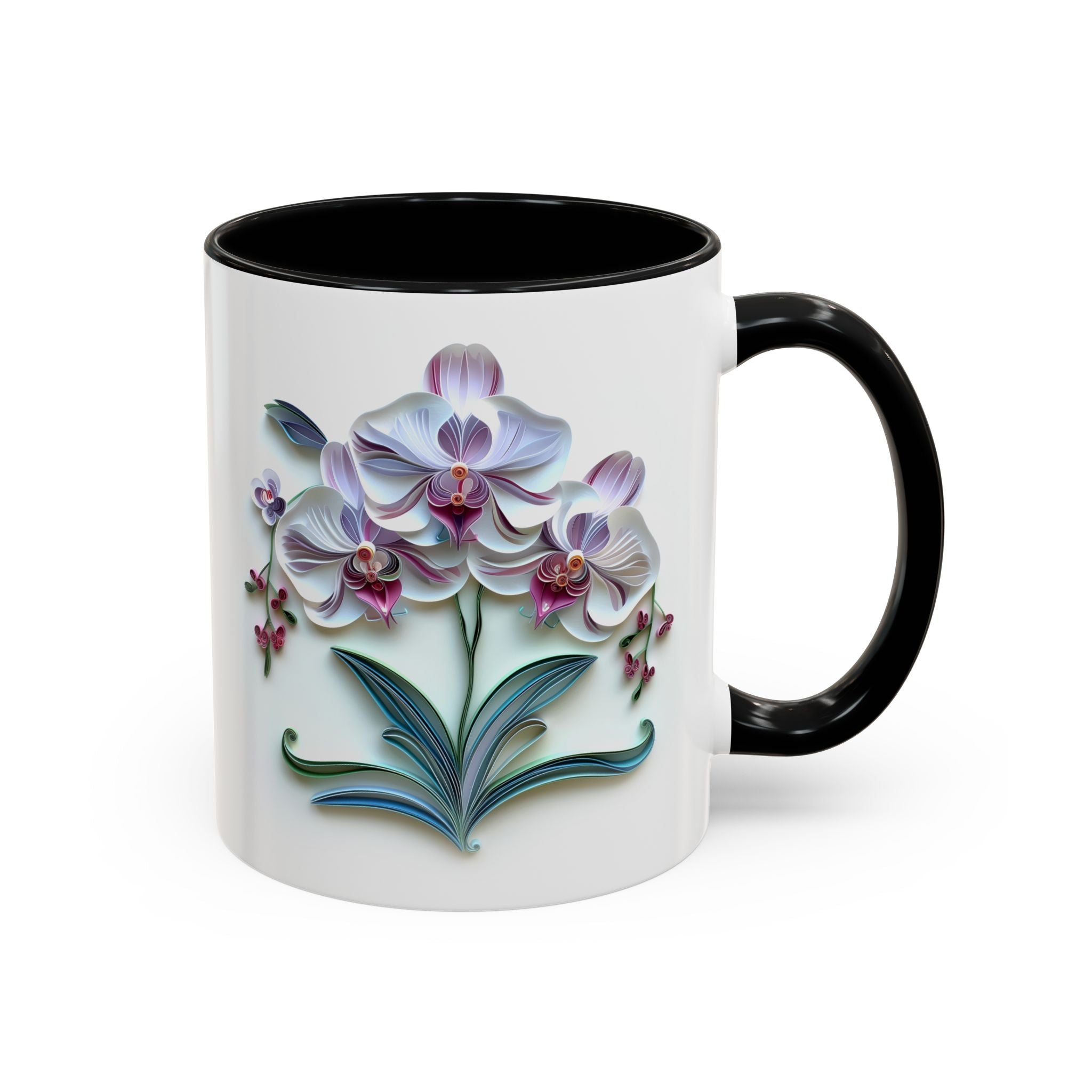 Orchids, Paper Quilling Mug-Mug-Wild Pour