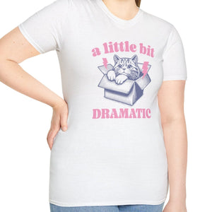 A Little Bit Dramatic Cat Tee-Adult Tees-Wild Pour