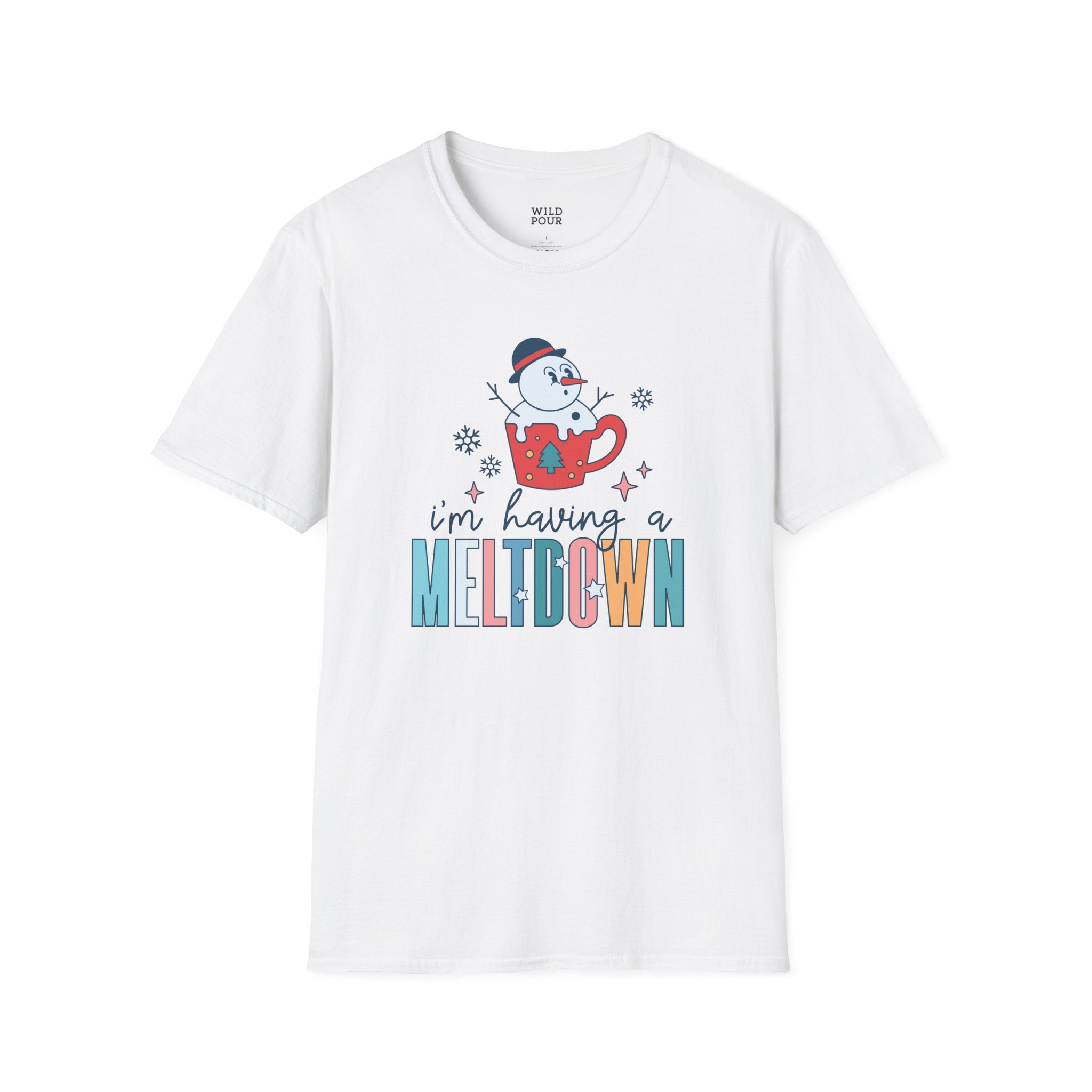 I'm Having a Meltdown, Snowman Tee-Adult Tees-Wild Pour