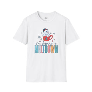 I'm Having a Meltdown, Snowman Tee-Adult Tees-Wild Pour