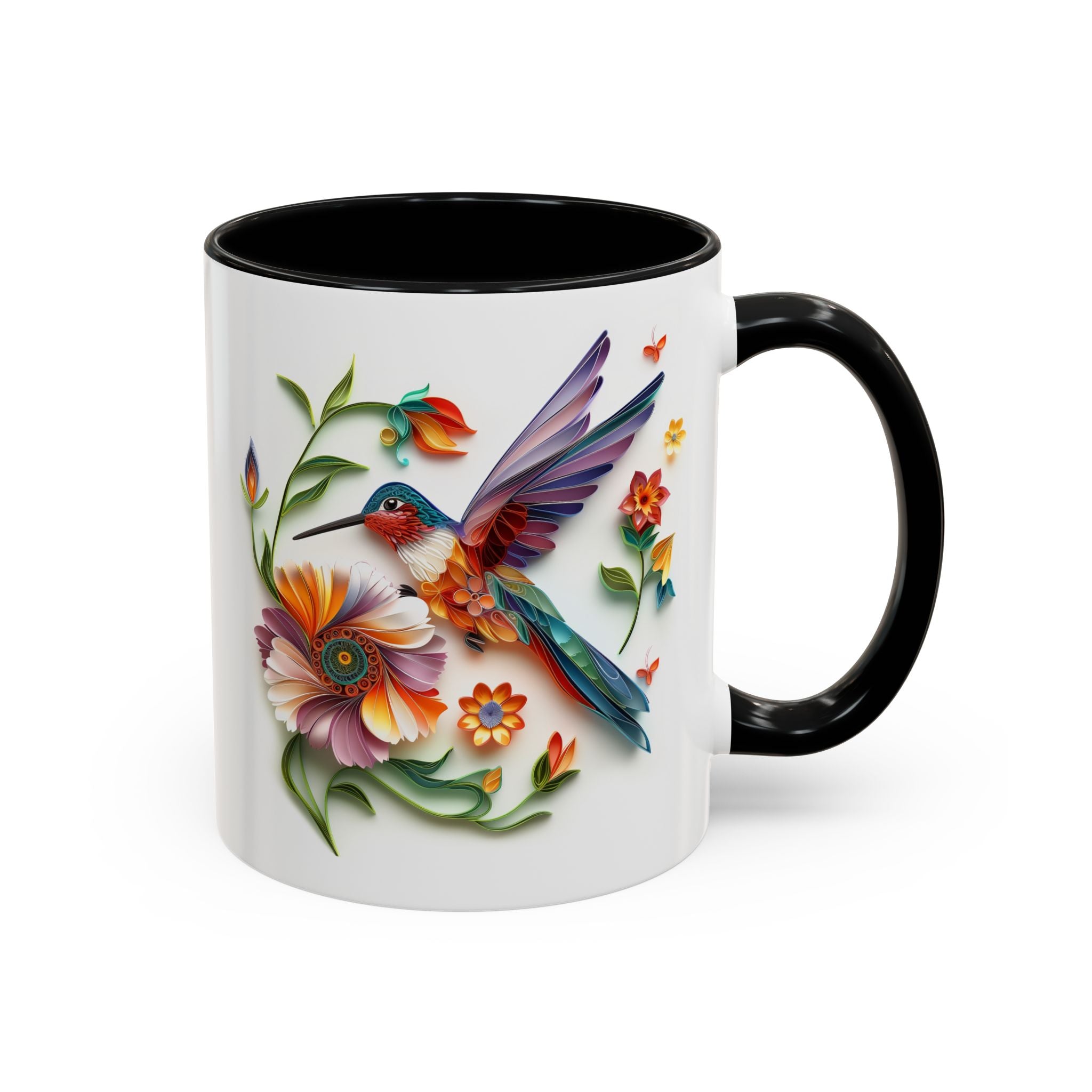 Hummingbird, Paper Quilling Mug-Mug-Wild Pour