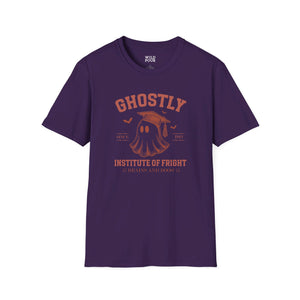 Ghostly Institute of Fright - Halloween University Tee-Adult Tees-Wild Pour