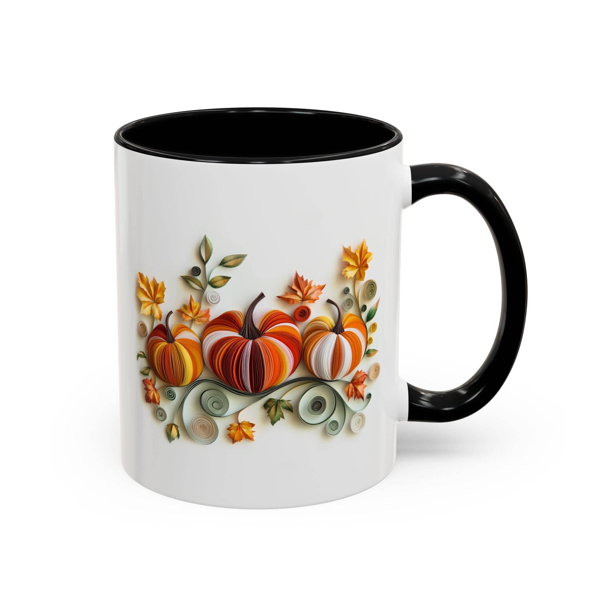 Fall Gourds, Paper Quilling Mug-Mug-Wild Pour