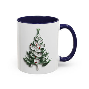 Christmas Tree, Paper Quilling Mug-Mug-Wild Pour