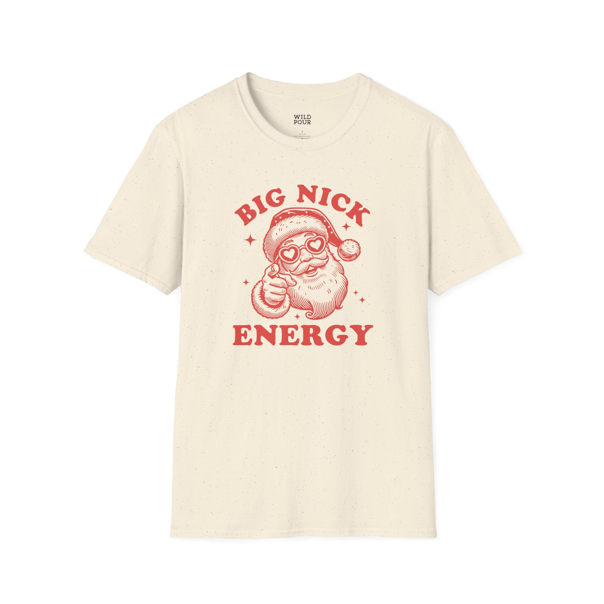 Big Nick Energy, Funny Santa Tee-Adult Tees-Wild Pour