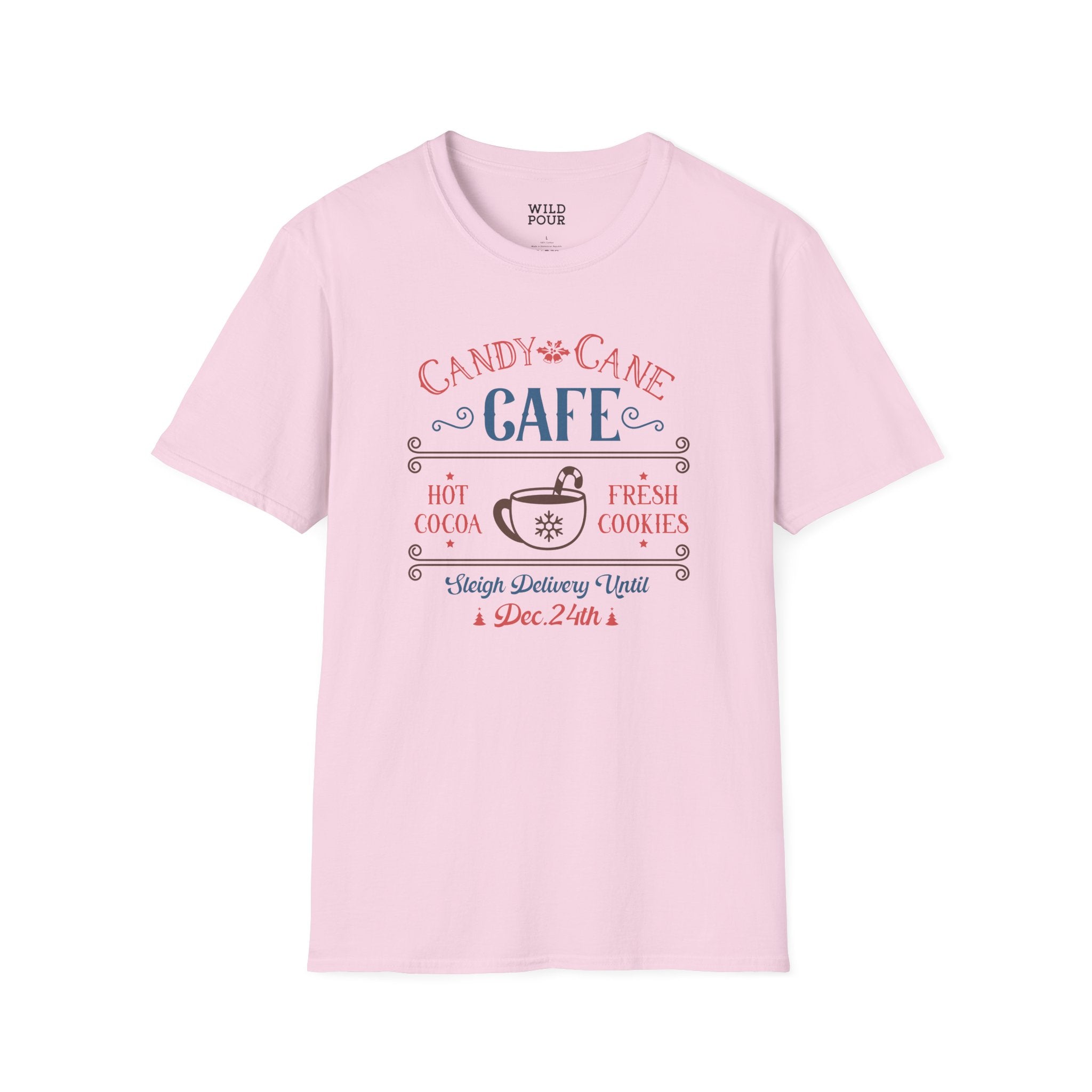 Candy Cane Cafe Tee-Adult Tees-Wild Pour