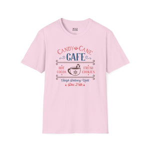 Candy Cane Cafe Tee-Adult Tees-Wild Pour