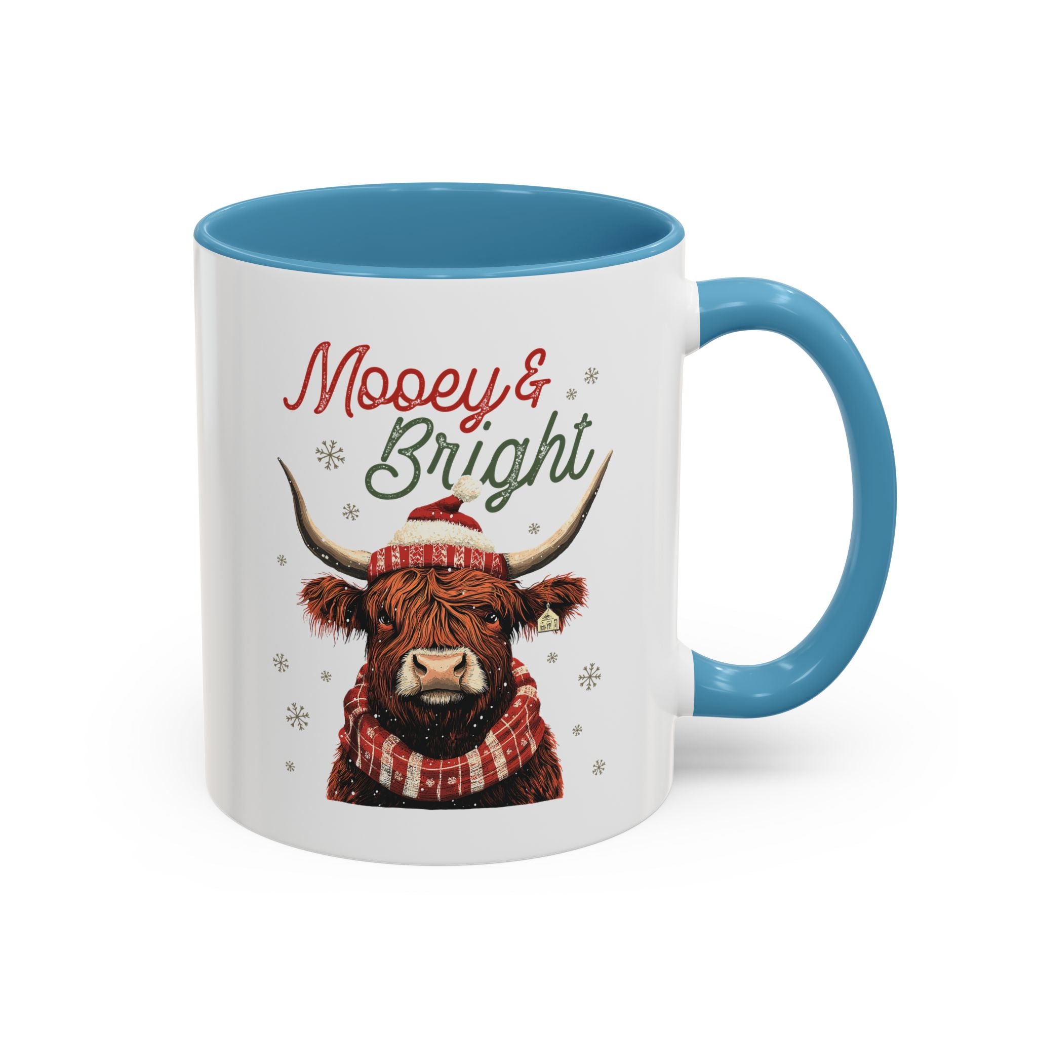 Mooey and Bright, Christmas Farm Highland Cow Mug-Mug-Wild Pour