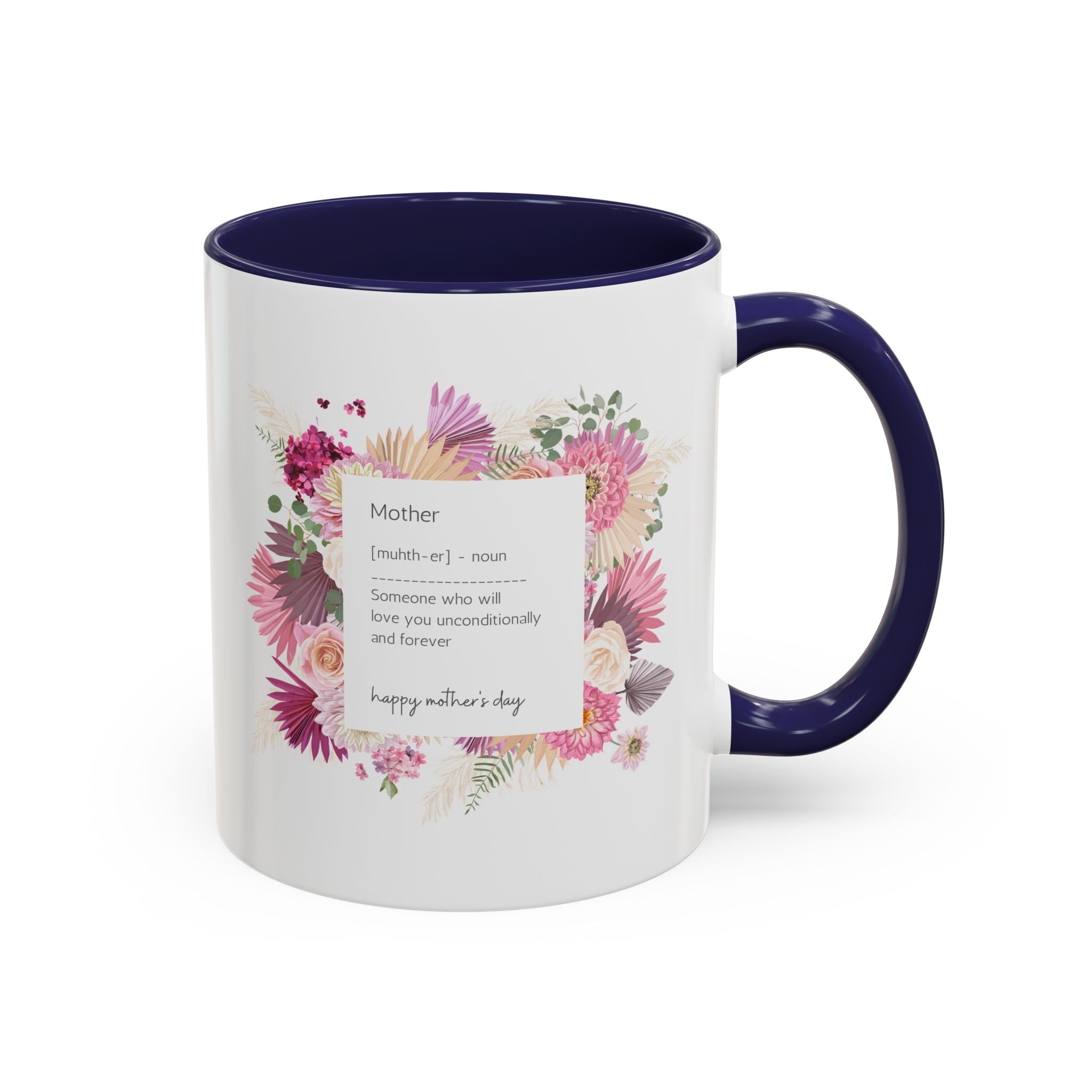 Definition of a Mother, Floral Border Mug-Mug-Wild Pour