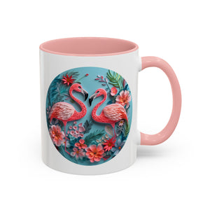 Flamingos, Paper Quilling Mug-Mug-Wild Pour