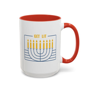 Get Lit, Menorah Mug-Mug-Wild Pour