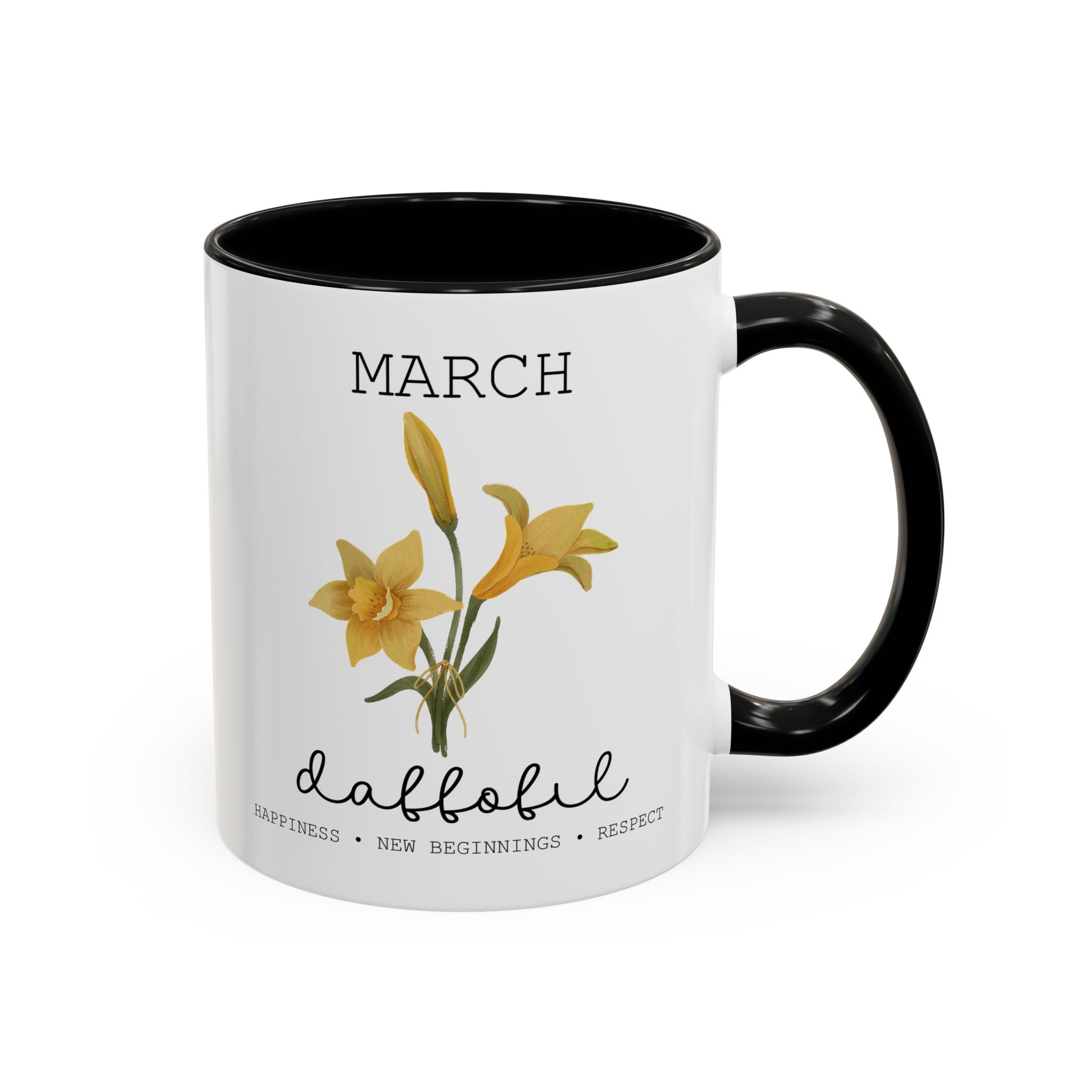 March Daffodil, Virtues Birth Month Mug-Mug-Wild Pour