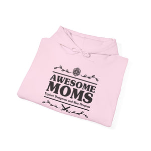 Awesome Moms Explore Dungeons & Slay Dragons, D&D Hoodie-Hoodie-Wild Pour