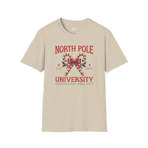 North Pole University, Candy Canes Tee-Adult Tees-Wild Pour