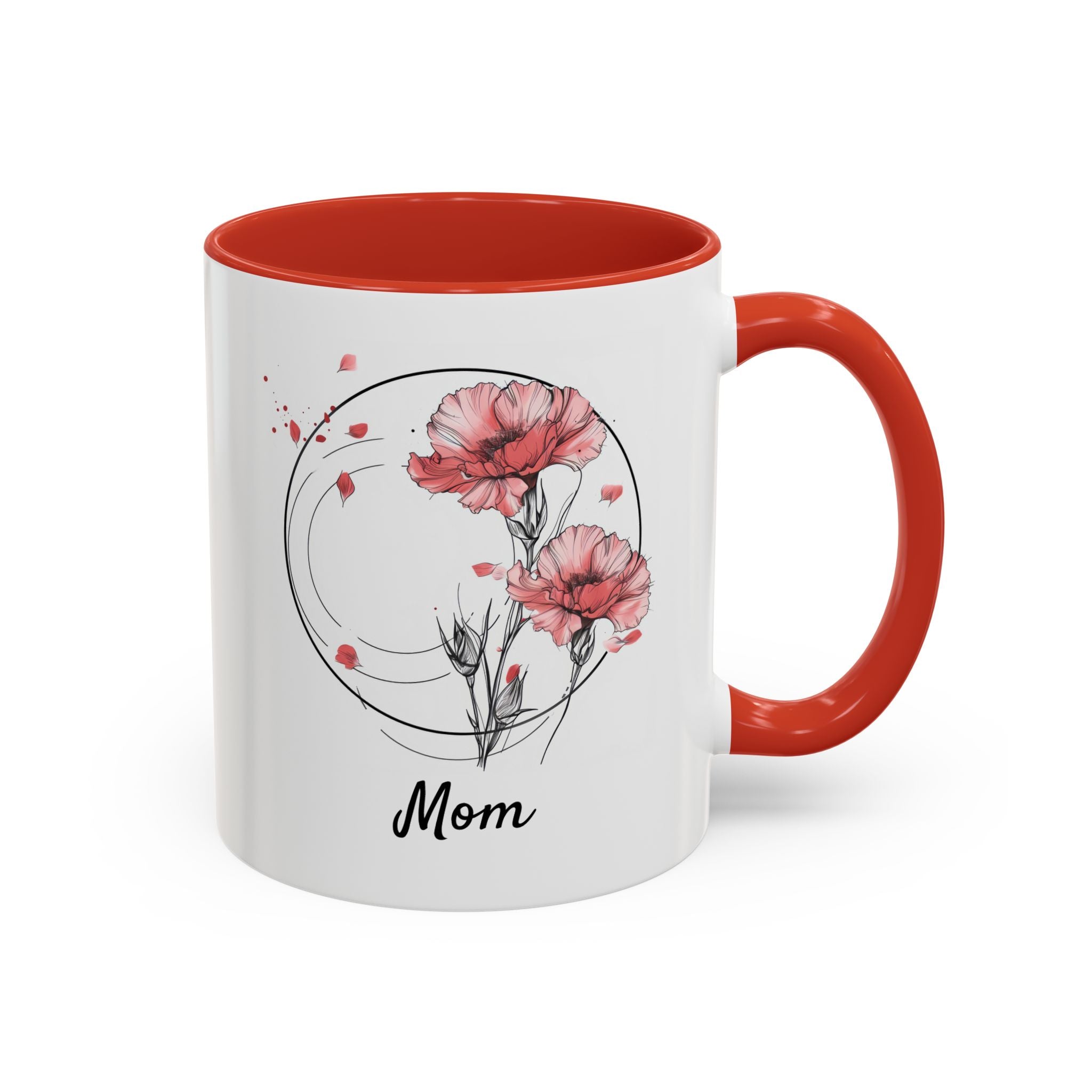 January Carnation, Personalized Birth Month Mug-Mug-Wild Pour