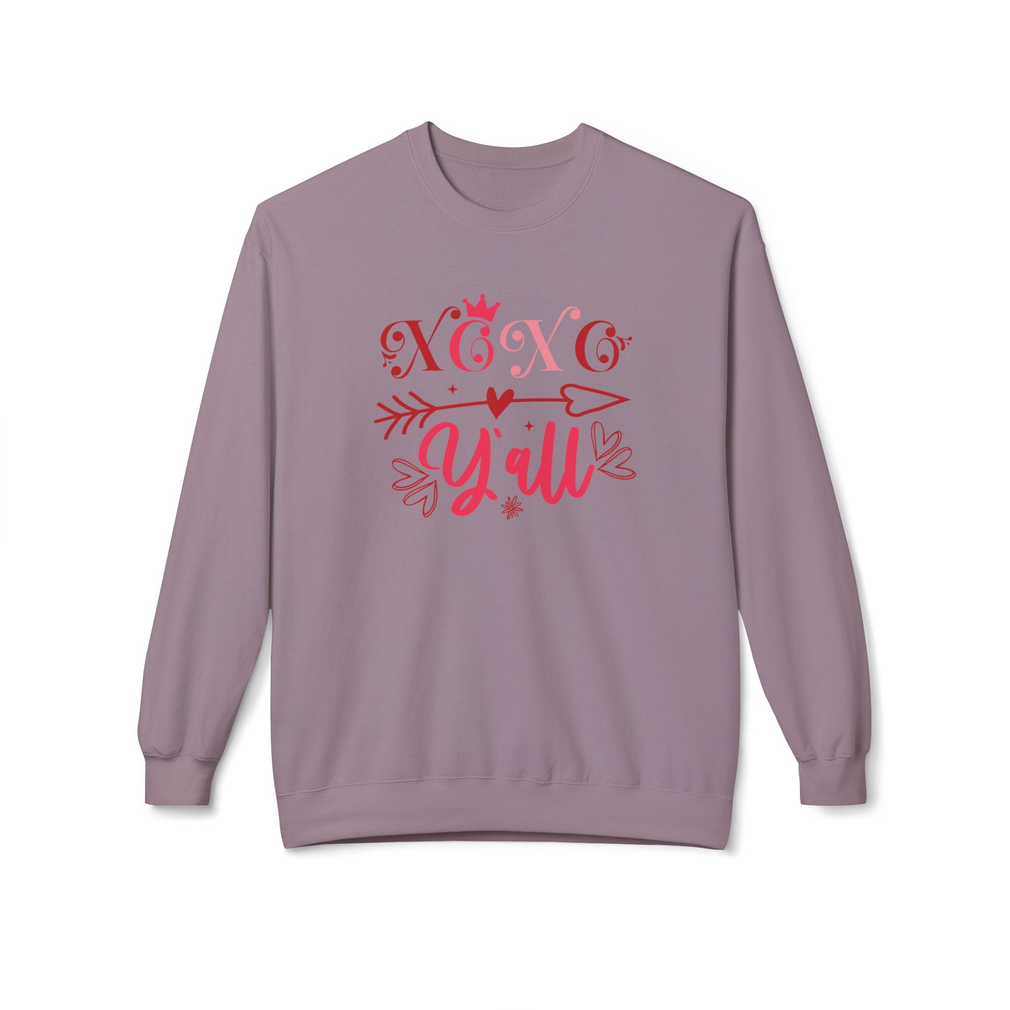 Hugs and Kisses Y'all, XOXO Valentine's Day Sweatshirt - Ultra-soft and super comfy, our premium midweight unisex sweatshirts are perfect for any season.