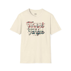 Don't Get Your Tinsel in a Tangle, Plaid Tee - Ultra-soft and super comfy, our premium quality unisex tees are perfect for any season.