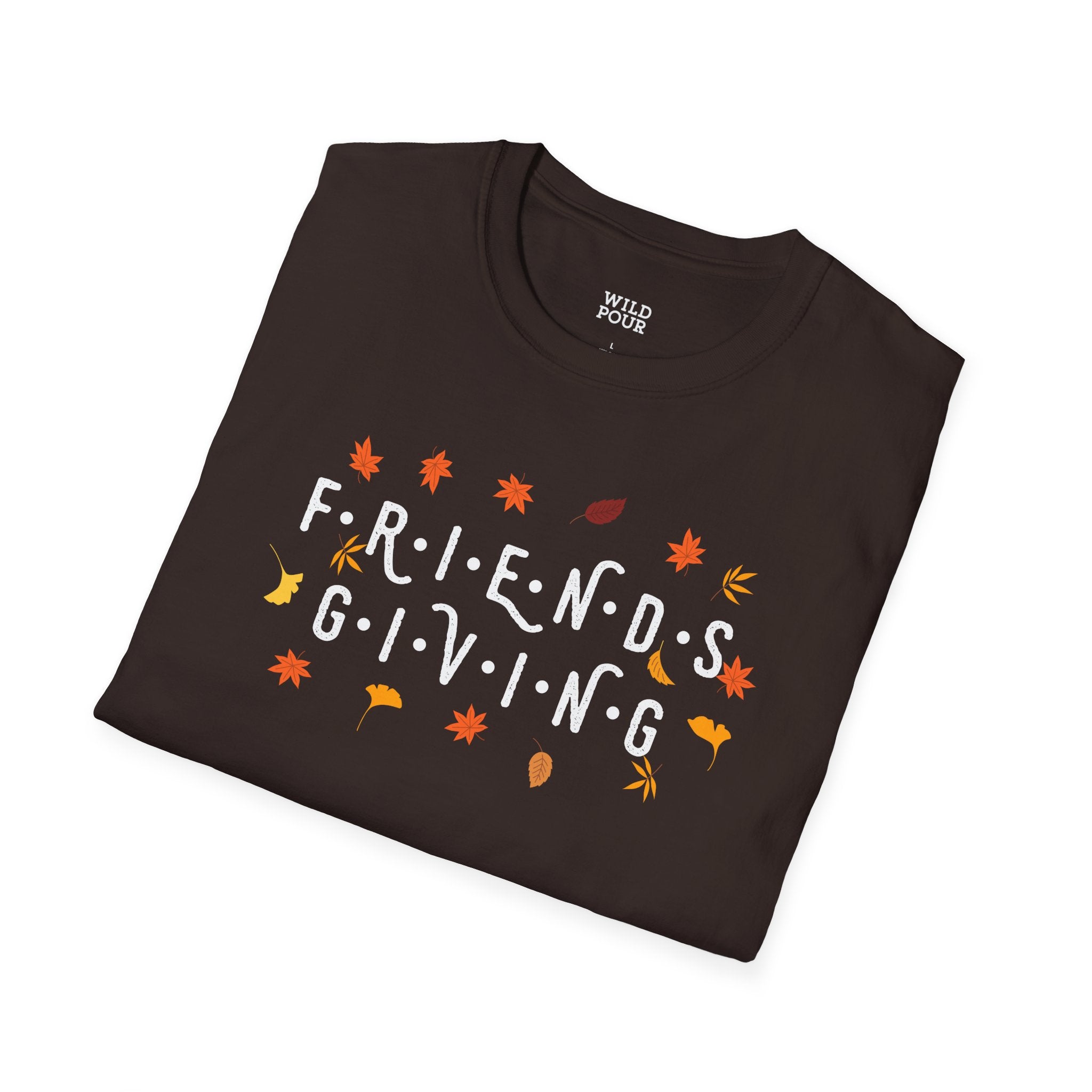 Friendsgiving, Fall Leaves Tee-Adult Tees-Wild Pour