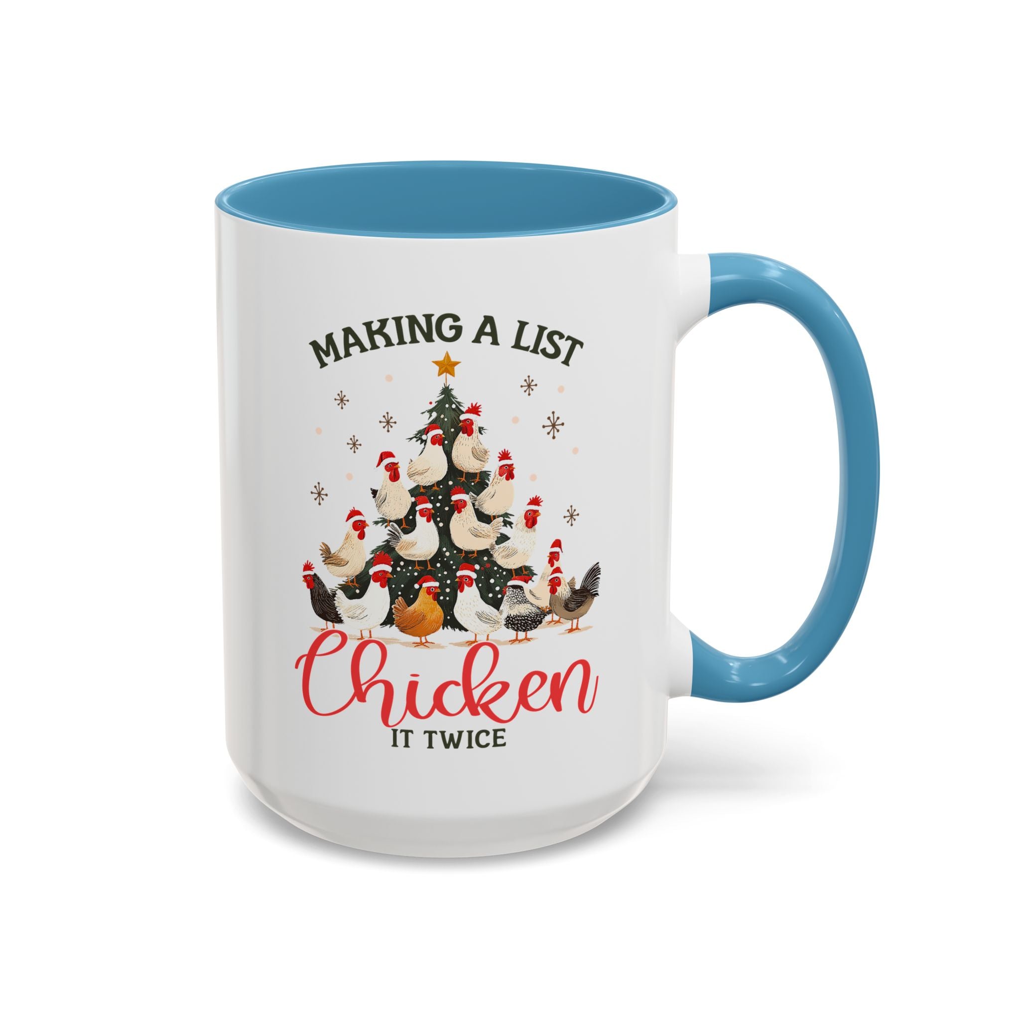 Making a List Chicken It Twice, Christmas Farm Chickens Mug-Mug-Wild Pour