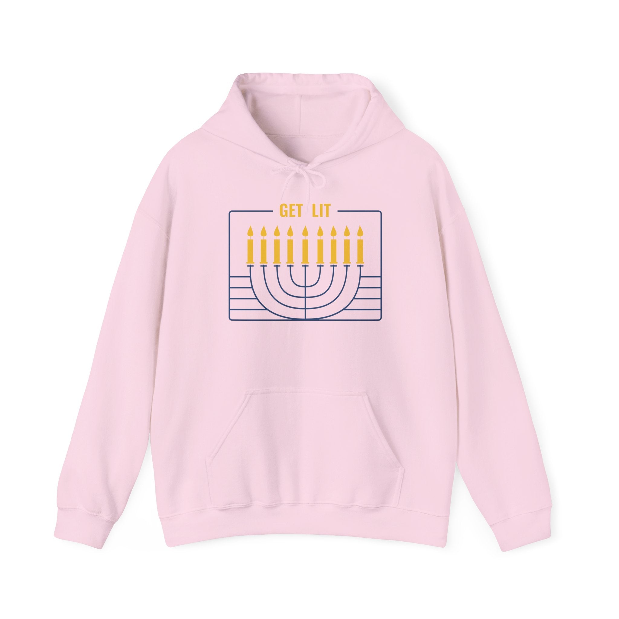 Get Lit, Menorah Hoodie-Hoodie-Wild Pour