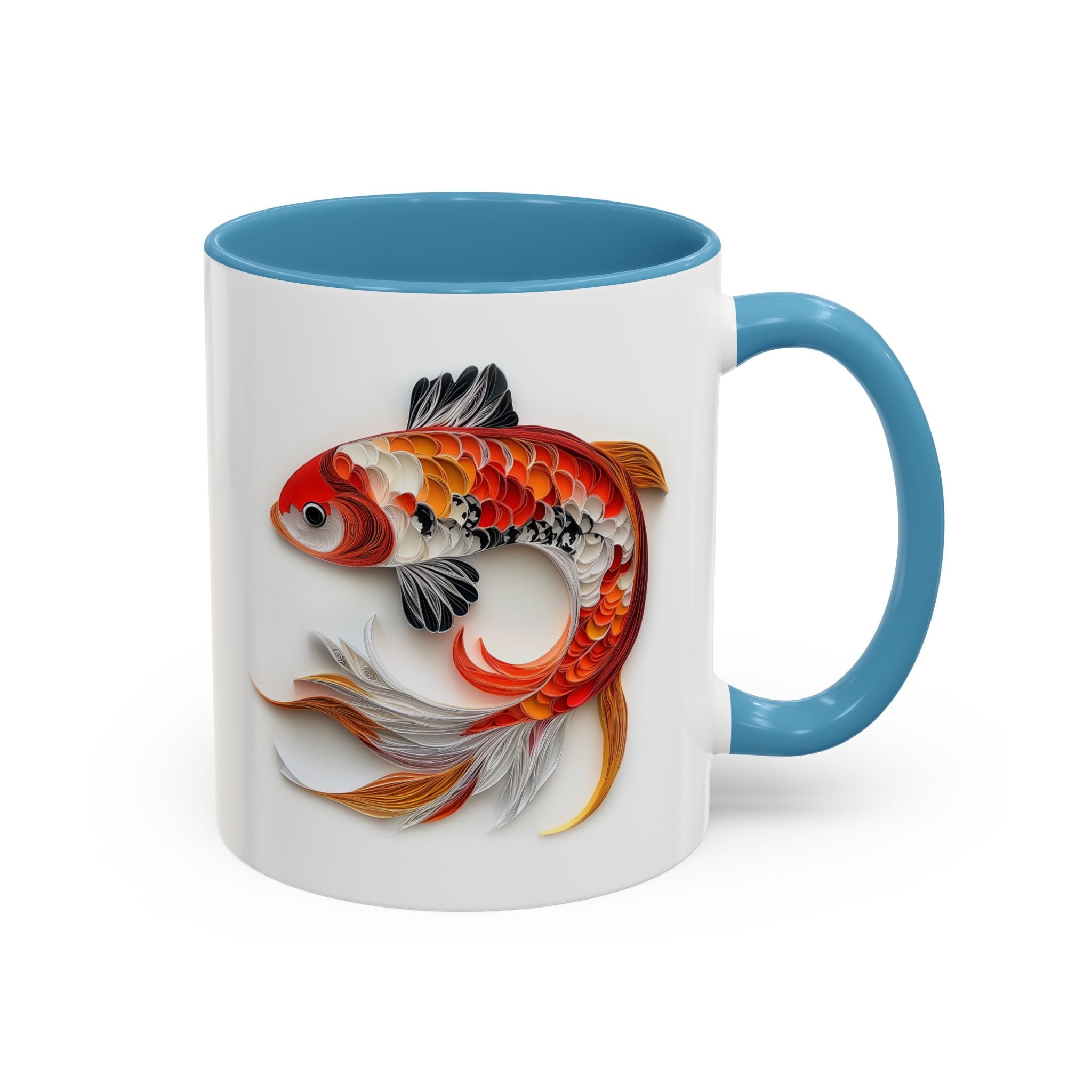 Koi Fish, Paper Quilling Mug-Mug-Wild Pour