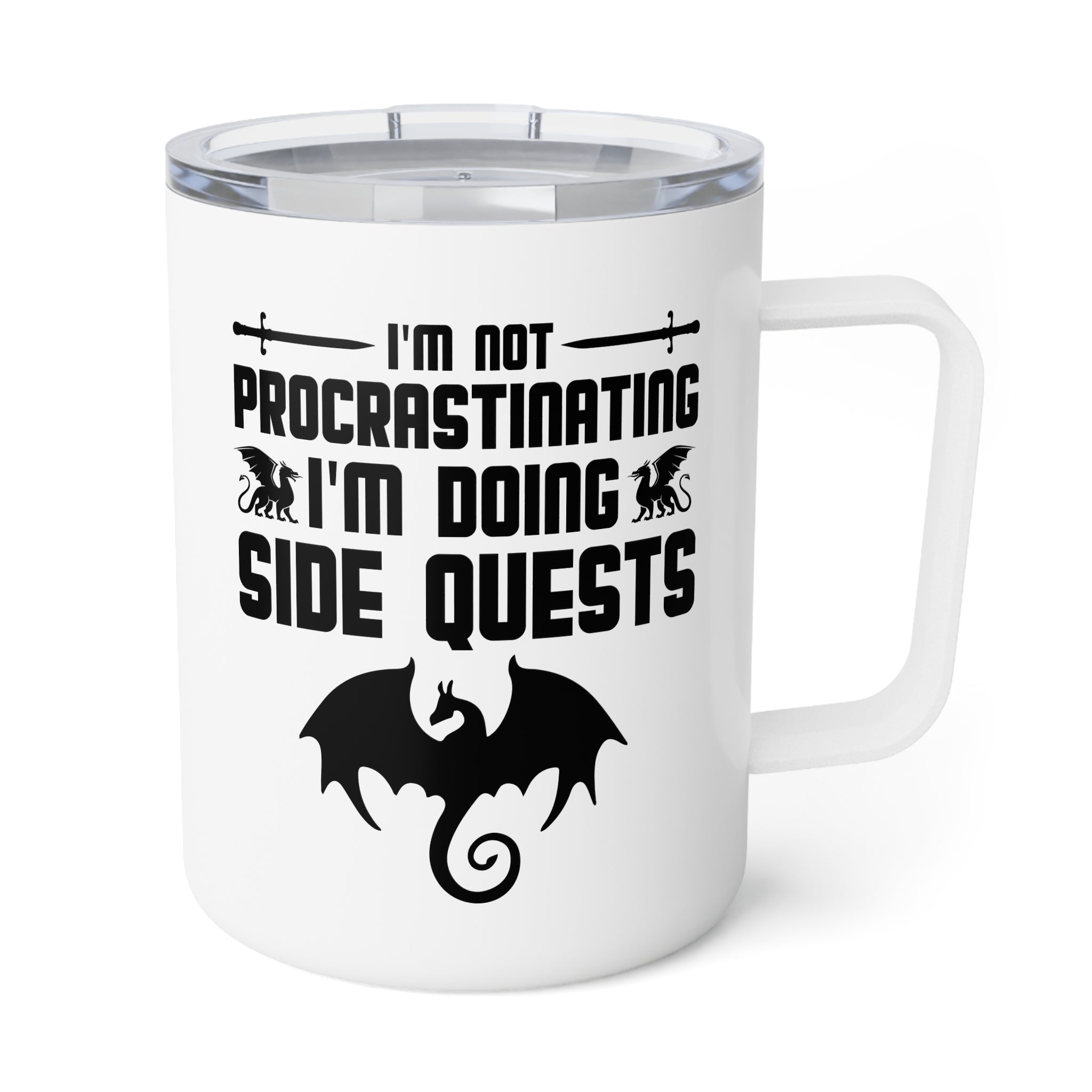 I'm Not Procrastinating, I'm Doing Side Quests, Funny D&D Insulated Mug-Insulated Mug-Wild Pour