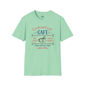 Candy Cane Cafe Tee-Adult Tees-Wild Pour