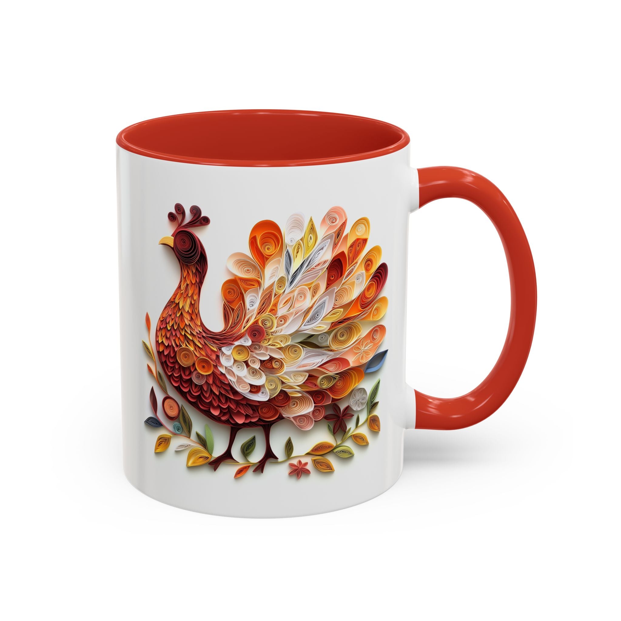 Thanksgiving Turkey, Paper Quilling Mug-Mug-Wild Pour