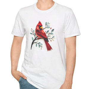 Cardinal, Paper Quilling Tee-Adult Tees-Wild Pour