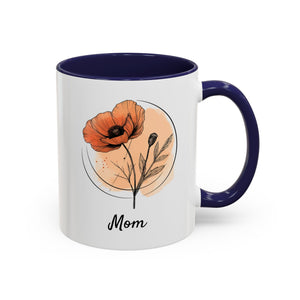 August Poppy, Personalized Birth Month Mug-Mug-Wild Pour