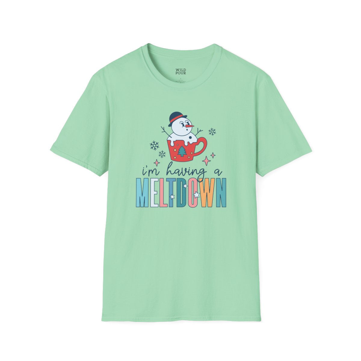 I'm Having a Meltdown, Snowman Tee-Adult Tees-Wild Pour